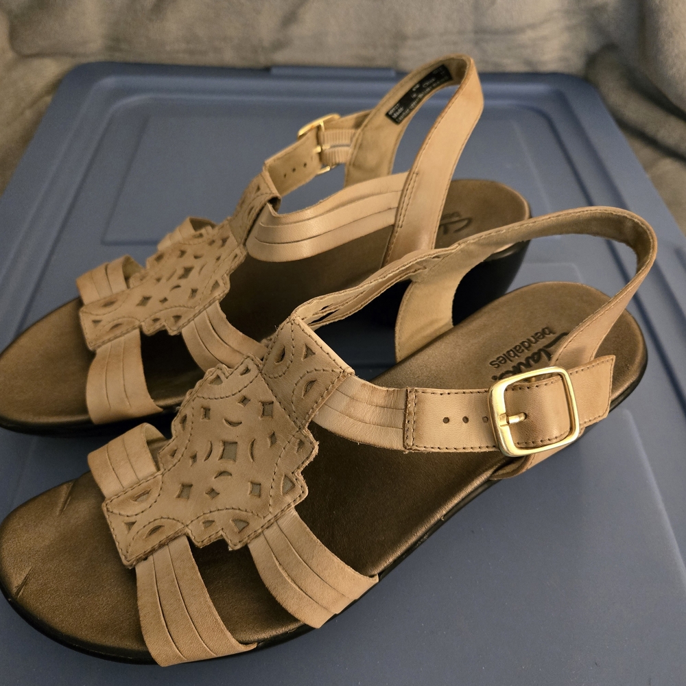 Clarks Tan Slingback Sandals